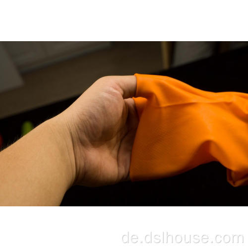 orangefarbener Haushaltslatexhandschuh / Mehrzweck-Gummihandschuh
